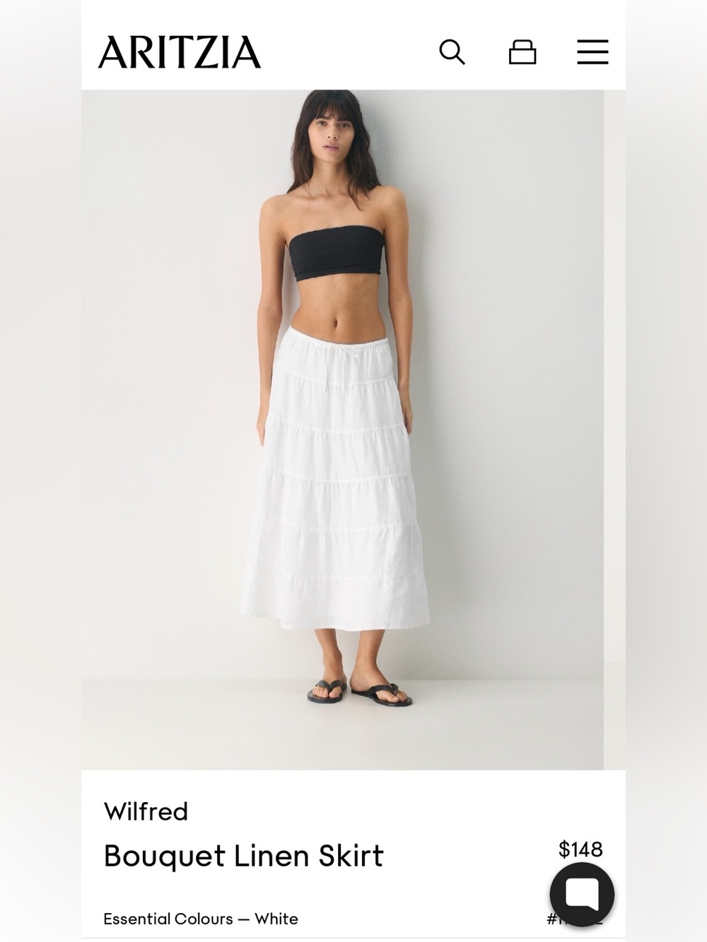 Wilfred Bouquet Linen Maxi Skirt